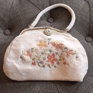 Vintage beaded floral purse
